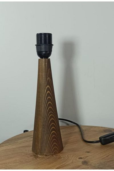 Art&Gift Conical Design Solid Wood Lampshade Base