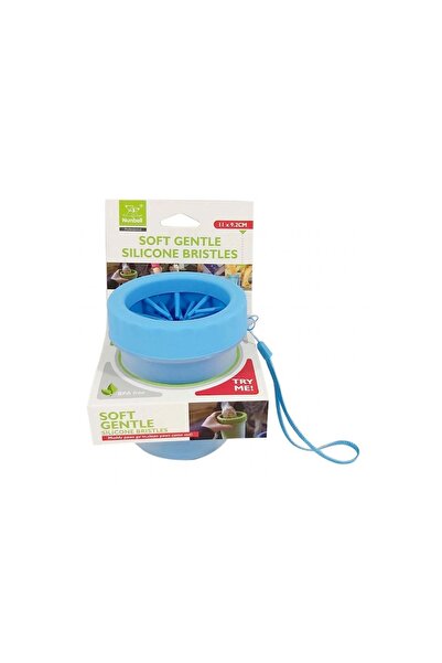 Nunbell Köpek Ayak Yıkama Aparatı Pati Temizleyici (mavi)