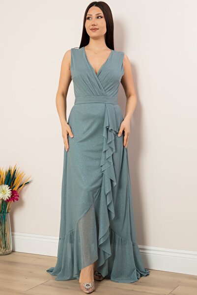 PULLIMM Zero Sleeve Double Breasted Long Dress 13394