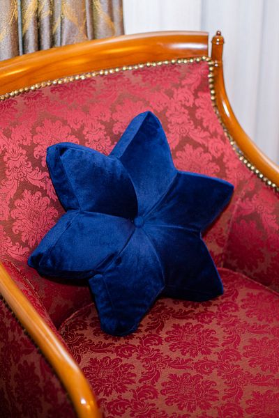 Rayda Home Perna Parlament Blue Velvet Star - Starr 42*42 Cm
