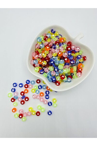 Egem aksesuar 200 прозрачни мъниста във формата на сърце за изработка на бижута