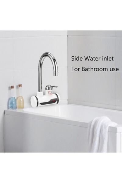 Wevolt Elektrikli Ani Su Isıtıcı Musluk Termal Ani Su Isıtıcı Musluk Duvar Giriş.çelik Siprel Başlık Hediye