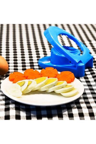 YFHOME Plastik Gövdeli Yumurta Domates Dilimleyici Doğrama Aparatı