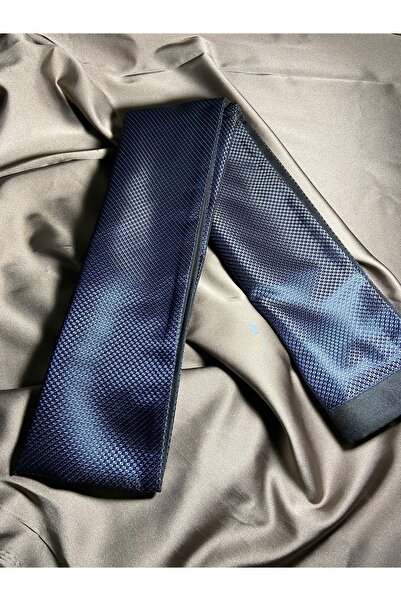 BIES Унісекс темно-синій шарф з баклава-візерунком, тонкий кашемір, зберігає тепло, м'який, зимовий, подарунковий