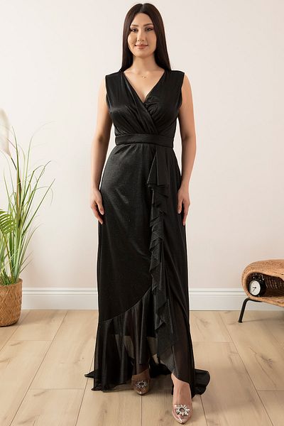 PULLIMM Zero Sleeve Double Breasted Long Dress 13394