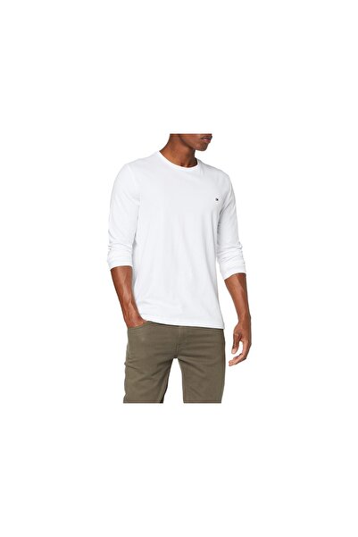 Tommy Hilfiger MW0MW10804 ΜΠΛΟΥΖΑ ΜΑΚΡΥΜΑΝΙΚΗ STRETCH SLIM FIT T YBR Λευκό