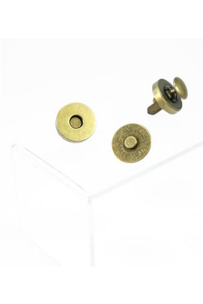 Klinkshop Magnetic Snap Bag Lock and Hammer Application Apparatus - 18.5 Mm 2 Pieces Antique Yellow Snaps
