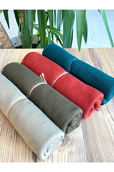 Ebruli Scarflife Penye Şal Kiremit Renk Sls-0000725