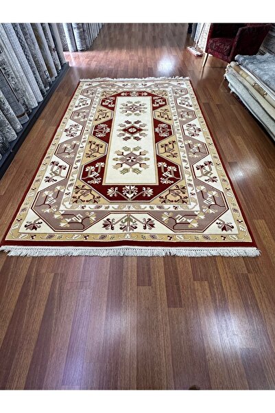 Eko Halı Milas Desenli %100 Eskitme Yün Halı Wool Specıal Bench Carpet
