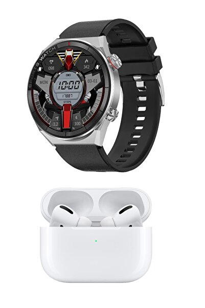 GoMarkt Iphone 13 Uyumlu Dt3 Mate Akıllı Saat Bt Görüşme Aktif Siri Kontrol Ve Gopods Kulaklık