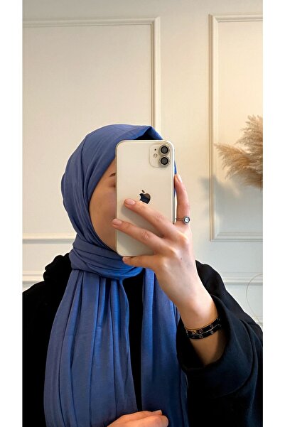 Ebruli Scarflife Penye Şal Kot Mavi Renk Sls-0000720