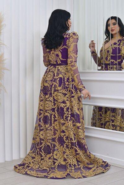 Matik Abiyem Esnek Tül Üzerine Kabartma Simli Tasarım Abiyemiz