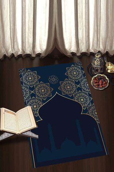 Talia Home Covor de rugăciune imprimat digital, covor de rugăciune lavabil cu...