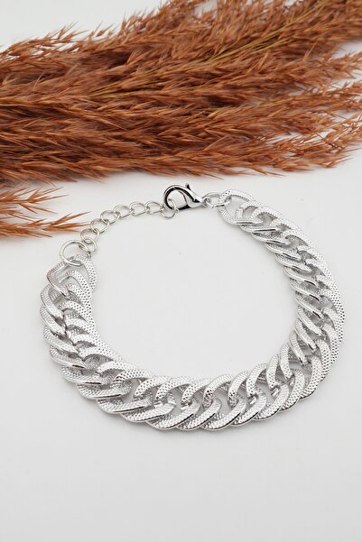 By Zeyna Aksesuar سوار سلسلة محبوك مضاد للتشوه للنساء