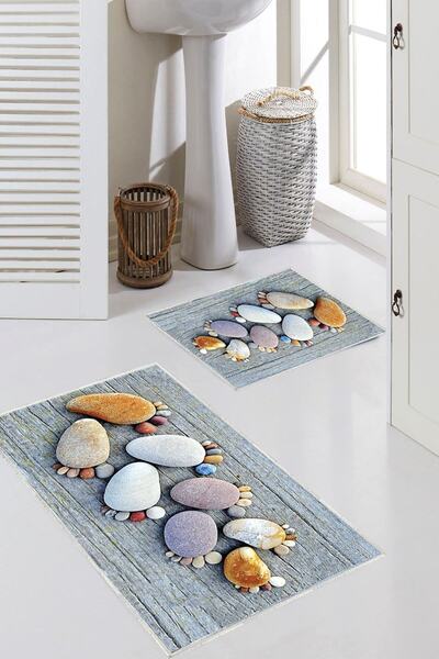 Talia Home Set de 2 covorașe de baie mari cu modele moderne