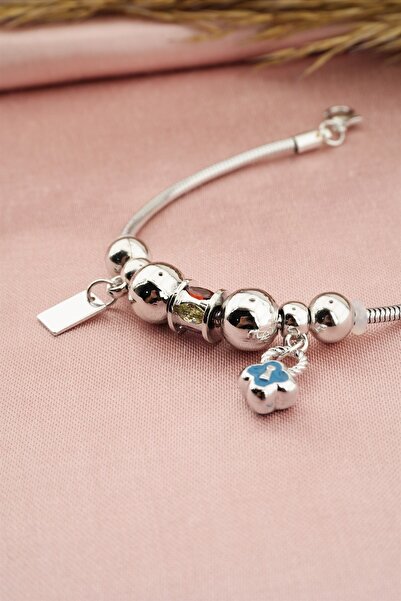 By Zeyna Aksesuar Kadın Charm Zincir Zirkon Taşlı Mineli Bileklik