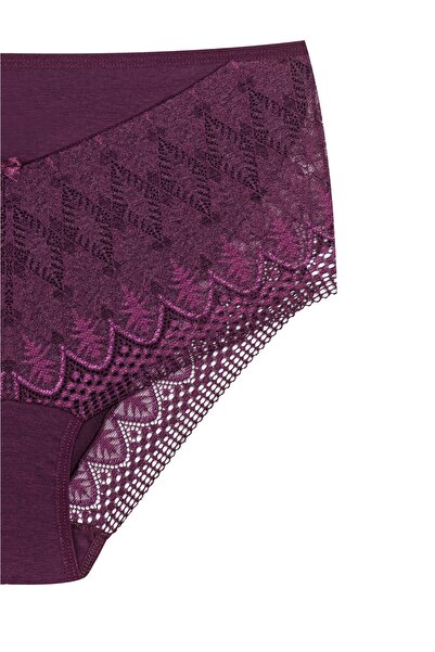 HNX Μωβ δαντέλα μπροστά και πίσω μεγάλου μεγέθους βαμβακερό γυναικείο εσώρουχο Bato