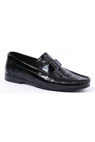 Pierre Cardin 2596 Μαύρα λουστρίνια ανδρικά Loafer casual δερμάτινα παπούτσια