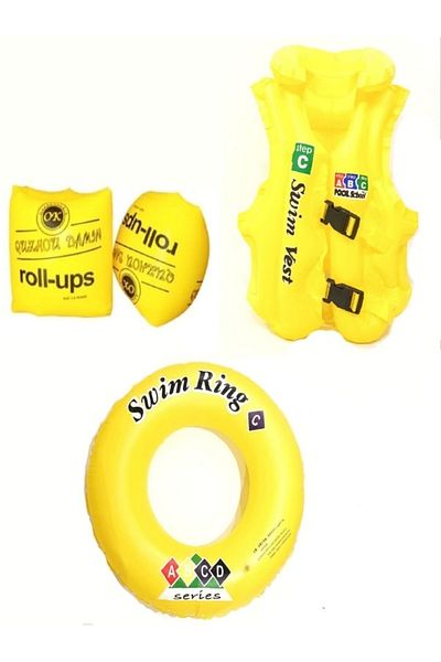 METROPOL Life Jacket Life Buoy Swimming Sleeve Set of 3