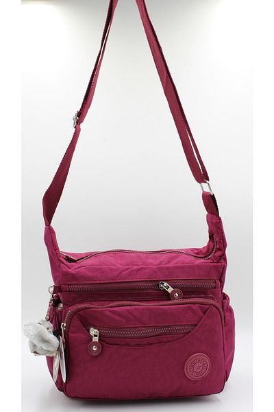 Bevitton Parachute Fabric Clinker Plum Crossbody Bag