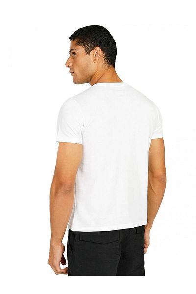 lumberjack Ανδρικό μπλουζάκι 3m M-ct106 Bsc V Nk T-sh 4fx Λευκό