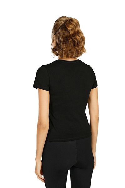 lumberjack Ct130 Basic V Neck T-sh Μαύρο γυναικείο μπλουζάκι