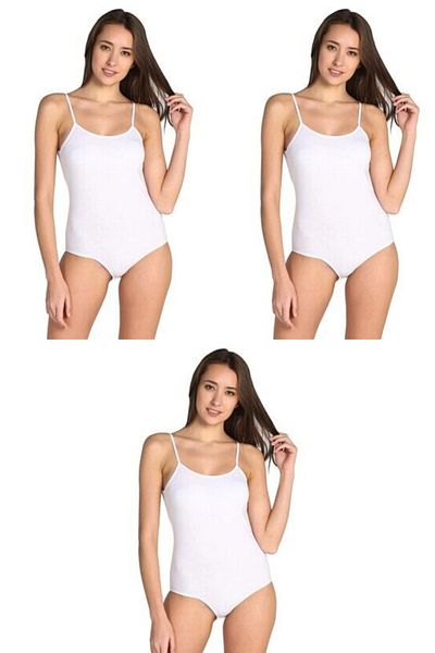 Seher Yıldızı Women's Black 3-Pack Cotton Rope Strap Hook Bodysuit