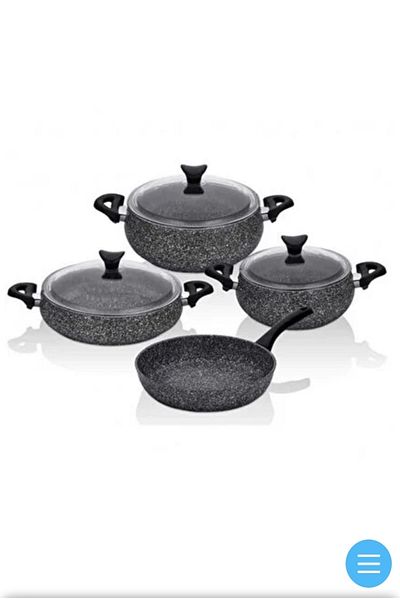 Taç Mastercook Chubby Granite Pot Set Gray