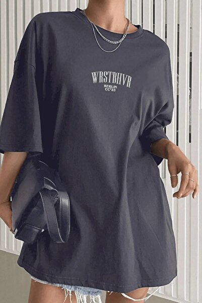 Machetta Μπλουζάκι με υπερμεγέθη χωρίς εμπριμέ Unisex Crew Neck Oversize