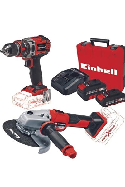 Einhell Te-cd 18/50 Li-i Bl Matkap Axxio 18/150 Avuç Taşlama 4.0-2.0ah Kömürsüz Set