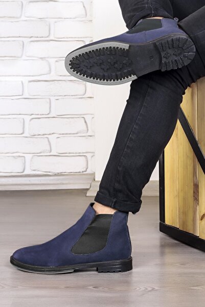 Ducavelli York Hakiki Deri Süet Kaydırmaz Taban Chelsea Günlük Bot