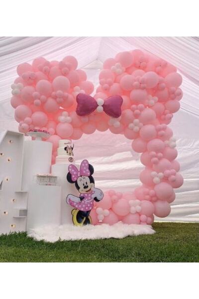 party mix Minnie Mouse Balon Zinciri Minnie Mouse Doğum Günü Konsepti Balon Z...