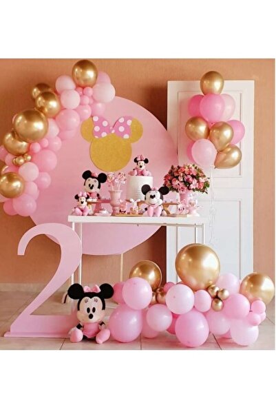 party mix Minnie Mouse Balon Zinciri Minnie Mouse Doğum Günü Konsepti Balon Z...