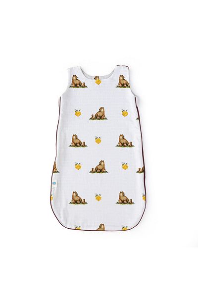 DEUX LAPINS 100% Cotton Muslin Baby Sleeping Bag 0.5 Tog - L'Ours
