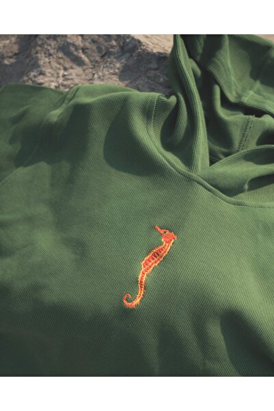 Double Tank Denizatı Nakışlı Kapüşonlu Sweatshirt