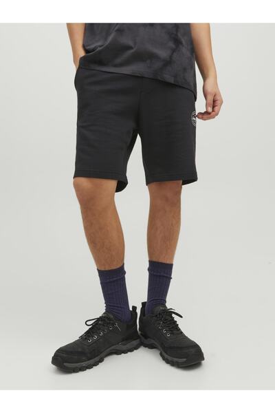 Jack & Jones Logo Detailed Sweat Sort - Shark