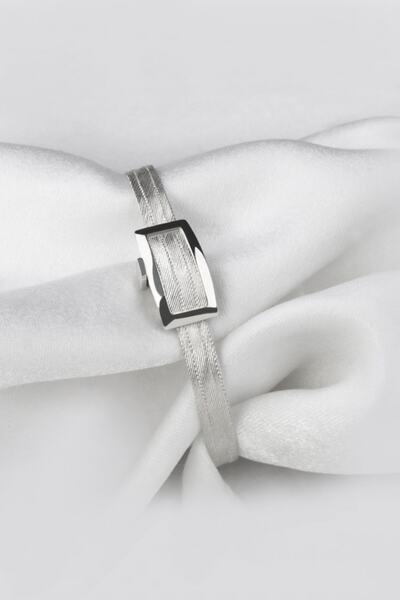 Black Sea Port 3 Sıra Trabzon Hasırı Klasik Toka Gümüş Bileklik Bilezik