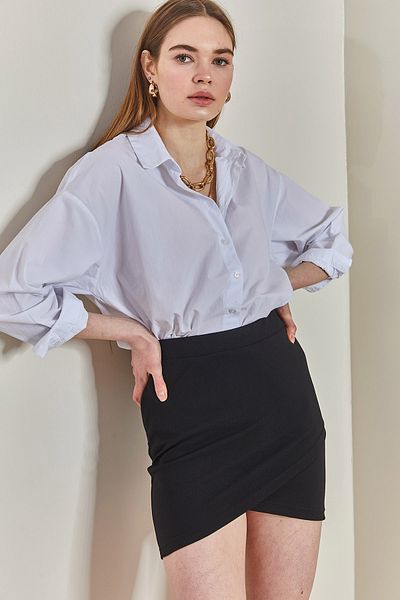 Bianco Lucci Női keresztmintás miniszoknya