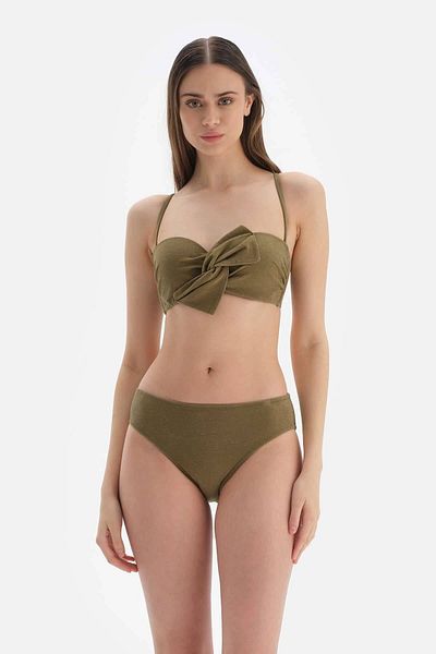 Dagi Grünes, trägerloses, bedecktes Bikinioberteil