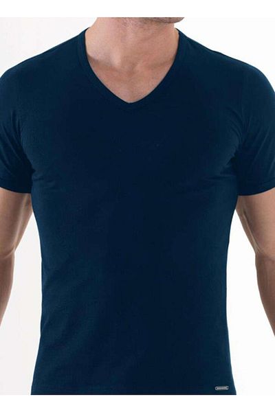 Blackspade Tricou argintiu cu decolteu in V