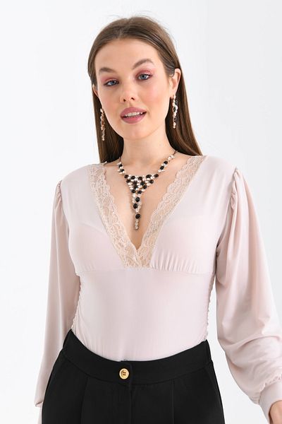 VOLT CLOTHİNG Dámská halenka s krajkovým detailem