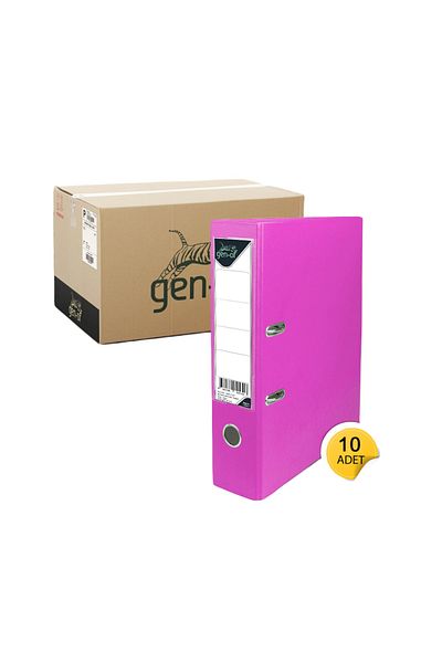 Gen-Of مجلد بلاستيك عريض وردي 10 قطع