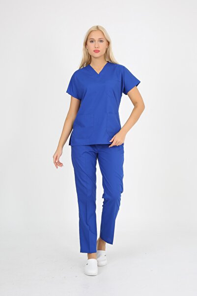 ModaCanel زي طبيب ممرضة كيرت ساكس الأزرق البدلة الجراحية Terikoton