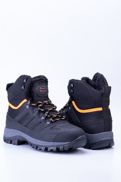 en7 Black Orange Unisex Thermo Sole Furry Outdoor Shoes T40