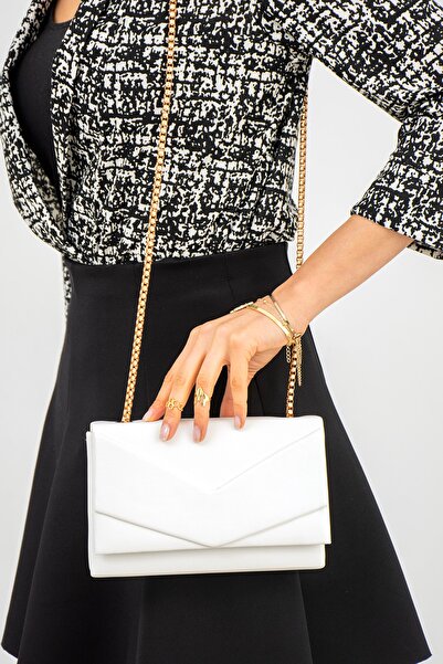 Reddington Kadın Şık Zarf Model Mıknatıs Kapaklı Halka Zincirli Çapraz Abiye ...