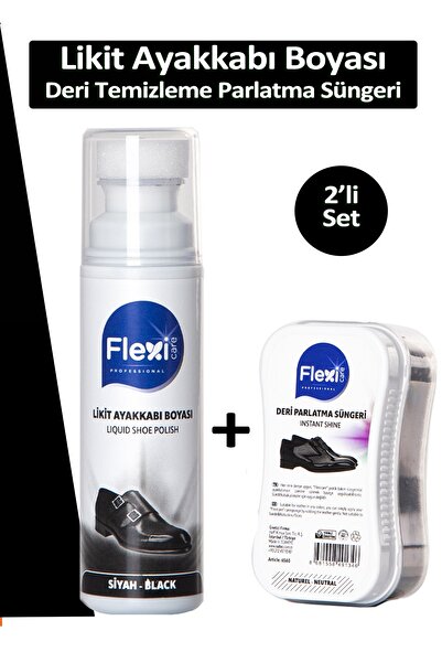 FLEXİCARE Siyah Spor Deri Likit Ayakkabı Boyası Bakımı 75 ml Ve Deri Ayakkabı...