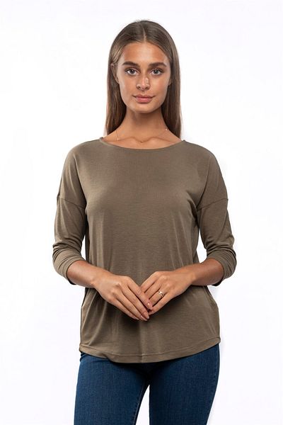 Miss Murem Back V Band Blouse-green