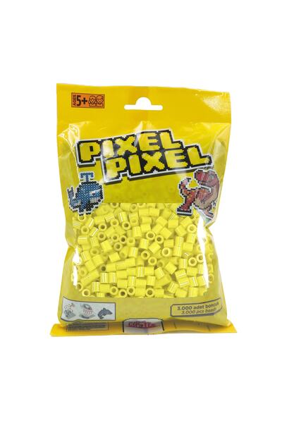Pixel Pixel 3000 قطعة من خرز ميدي باللون الأصفر الليموني | خرز مناسب لخوارزمي...