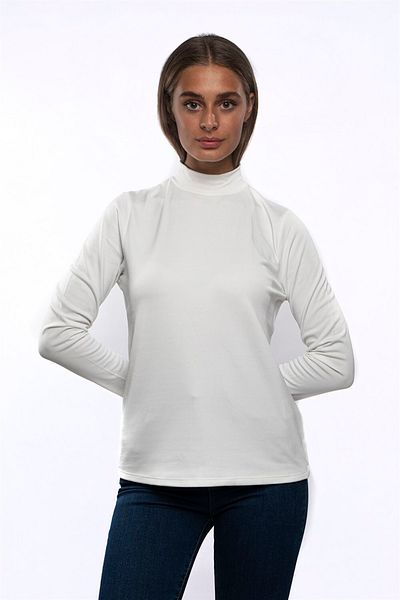 Miss Murem Stand Collar Raised-ecru