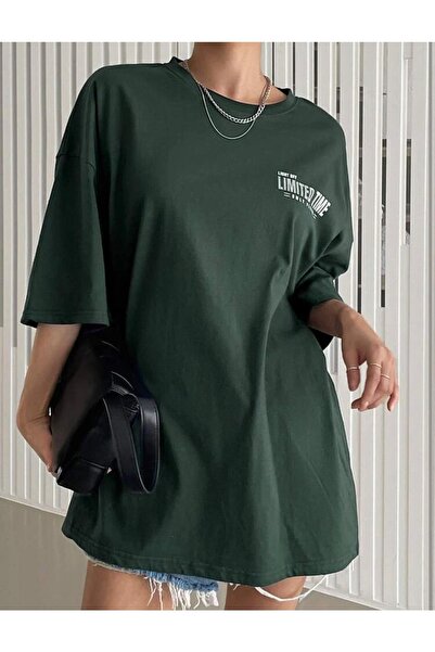 AFROGİYİM Γυναικείο μπλουζάκι με στάμπα περιορισμένου χρόνου